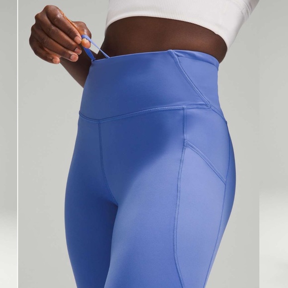 Lululemon Fast and Free High-Rise Crop 23" *Pockets - Wild Indigo - Picture 4 of 4